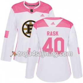 Boston Bruins tröja Tuukka Rask 40 Vit 2017-2018 Adidas Rosa Fashion Authentic - Dame NHL Tröjor